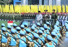 81 Tahun TNI Mengabdi Kepada Bangsa dan Negara FOTO: Presiden Prabowo Subianto memimpin Upacara Peringatan Hari Ulang Tahun ke-81 Tentara Nasional Indonesia (TNI) di Lapangan PRIMA, Markas Besar TNI, Cilangkap, Jakarta, Senin, 5 Oktober 2026. (DOK Seskab)