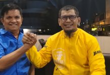 Ketua Umum BARAK 145 Dorong Arifin Majid Dipertimbangkan sebagai PTL Golkar Makassar FOTO: Arifin Majid Anggota DPRD Makassar bersama Ketua Umum Barisan Anak Rakyat (BARAK) 145, Illank Radjab.