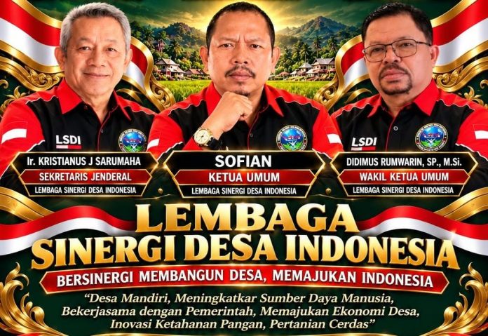 Ket Foto: Jajaran Pengurus Lembaga Sinergi Desa Indonesia (LSDI) 