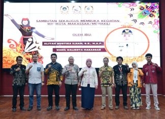 Wawali Makassar Buka GEOMETRI 2026 di UNM FOTO: Wakil Wali Kota Makassar, Aliyah Mustika Ilham saat membuka GEOMETRI 2026 di Ballroom Lantai 3 Gedung Phinisi UNM, Makassar, Jumat (9/10/2026). (ist)