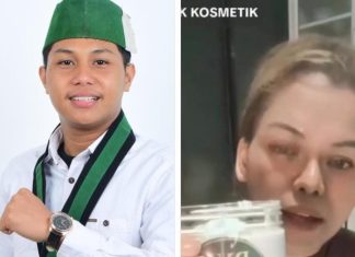 Ket Foto: Gabungan Gambar Direktur LKBHMI HMI Cabang Makassar, Alif Fajar, S.H., & Produk Skincare yang di Sorot (Edt)*