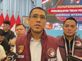 Babinsa Bawa Sabu Senilai Rp 84 Miliar Lebih Diringkus Satnarkoba Polda Riau FOTO: Direktur Reserse Narkoba Polda Riau, Kombes Pol l Putu Yudha Prawira. (Dok via mata hukum)
