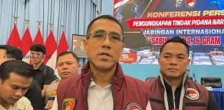 Babinsa Bawa Sabu Senilai Rp 84 Miliar Lebih Diringkus Satnarkoba Polda Riau FOTO: Direktur Reserse Narkoba Polda Riau, Kombes Pol l Putu Yudha Prawira. (Dok via mata hukum)
