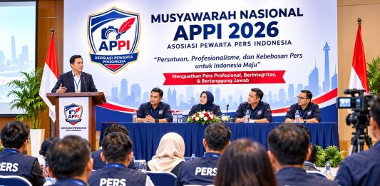 Munas APPI 2026 Perkuat Profesionalisme dan Independensi Pers FOTO: Asosiasi Pewarta Pers Indonesia (APPI) dijadwalkan menggelar Musyawarah Nasional (Munas) APPI 2026 pada Rabu, 11 November 2026, mulai pukul 13.00 WIB hingga selesai, bertempat di Hotel The Thavia, Jalan Letjen Suprapto, Jakarta Pusat.