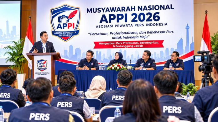 FOTO: Asosiasi Pewarta Pers Indonesia (APPI) dijadwalkan menggelar Musyawarah Nasional (Munas) APPI 2026 pada Rabu, 11 November 2026, mulai pukul 13.00 WIB hingga selesai, bertempat di Hotel The Thavia, Jalan Letjen Suprapto, Jakarta Pusat.
