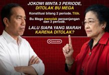 Medsos PSI: Sejahat Apasih Jokowi ke PDIP? Guntur Romli Ingatkan 7 Tiket Keluarga Joko Widodo di Pilpres dan Pilkada FOTO: Jokowi dan Megawati (Potongan flyer dari akun Facebook Guntur Romli)