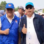 Kawal Atlet di Kejurnas Gateball XIII Cibubur, Hasbi Syamsu Ali Dorong Pembinaan Gateball Sulsel FOTO: Dari kiri, Ketua Pengprov Pergatsi Sulsel Ir Hasbi Syamsu Ali bersama Ketua Umum KONI Pusat, Letjen TNI (Purn) Marciano Norman.