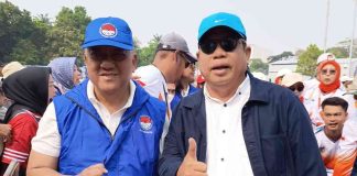 Kawal Atlet di Kejurnas Gateball XIII Cibubur, Hasbi Syamsu Ali Dorong Pembinaan Gateball Sulsel FOTO: Dari kiri, Ketua Pengprov Pergatsi Sulsel Ir Hasbi Syamsu Ali bersama Ketua Umum KONI Pusat, Letjen TNI (Purn) Marciano Norman.