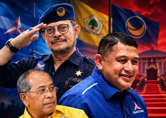 FOTO: Tokoh Politik di Sulawesi Selatan, Syahrul Yasin Limpo, Munafri Arifuddin (APPI) dan Ilham Arief Sirajuddin (IAS). (ilustrasi)