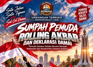 Aktivis Kepemudaan hingga Komunitas Motor Sulsel Deklarasi Damai Di Momen Sumpa Pemuda Pamflet Deklarasi Damai (Dok.Sosmed).