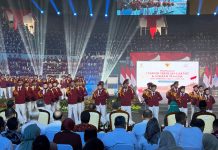 Sekolah Rakyat Diresmikan Mensos, Pangdam XIV/Hasanuddin Dukung Masa Depan Generasi Muda FOTO: Para siswa sekolah rakyat saat berkumpul di GOR Sudiang, Jl. Pajallang, Kec. Biringkanaya, Kota Makassar, Rabu (28/10/2026). (ist)